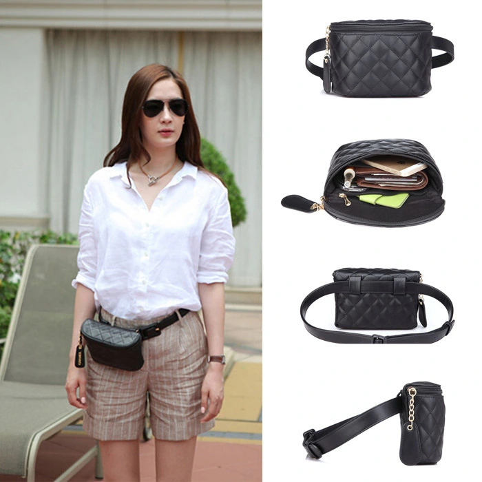 Mini Simple Rhombohedral Chain Belt Bag