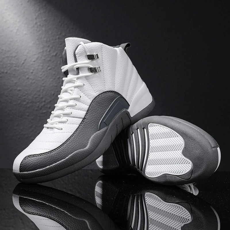 Large Size Basketball Shoes Men's Fashion Trend High-top Shoes Wear-resistant Shock Absorption Non-slip Sneakers