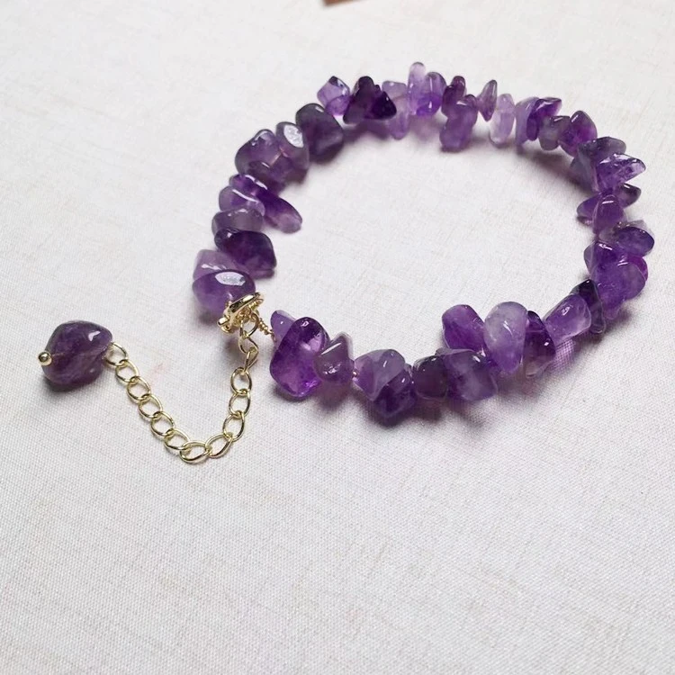 Natural Amethyst Crushed Stone Bracelet Hot Selling Volume