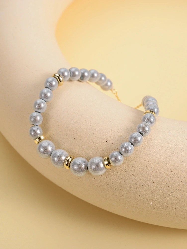 European And American Vintage Classic Metal Pearl Bracelet