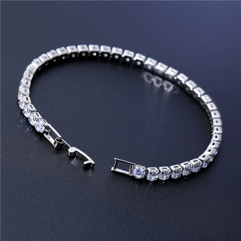 Fashionable And Simple Brass Micro-inlaid Zircon Bracelet