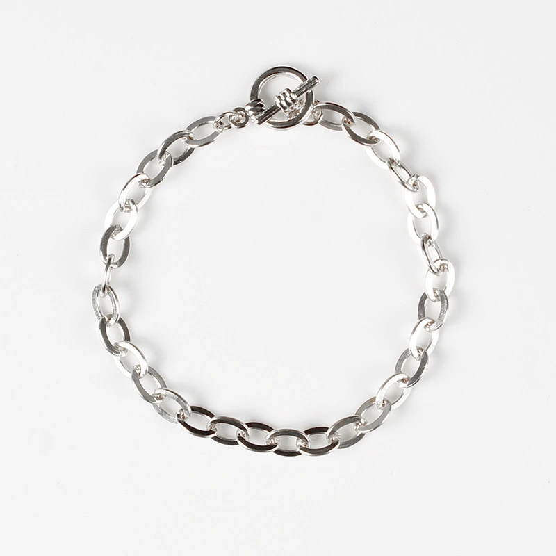 New European And American Wild Simple Buckle Metal Bracelet Women