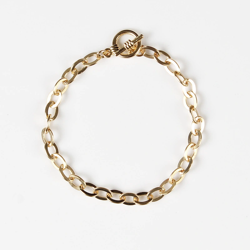 New European And American Wild Simple Buckle Metal Bracelet Women