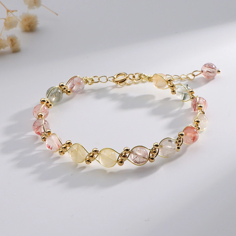 Natural Crystal Bracelet Female Korean Version Of The Minority Color Hair Crystal