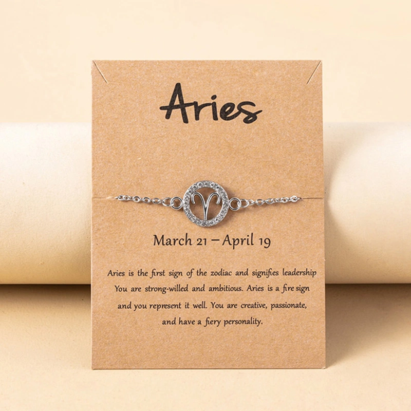 Fashion Silver Color Constellation Chain Bracelets For Women Girls