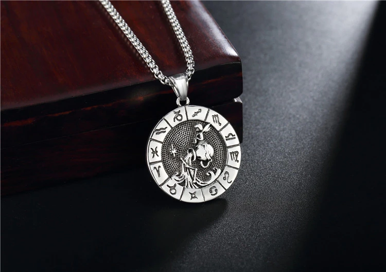 Fashion Stainless Steel Twelve Constellation Pendant