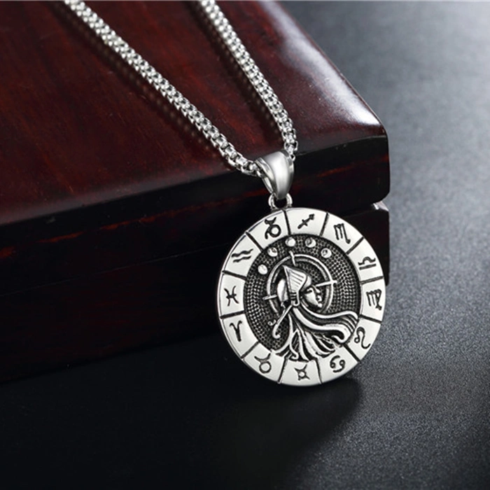 Fashion Stainless Steel Twelve Constellation Pendant
