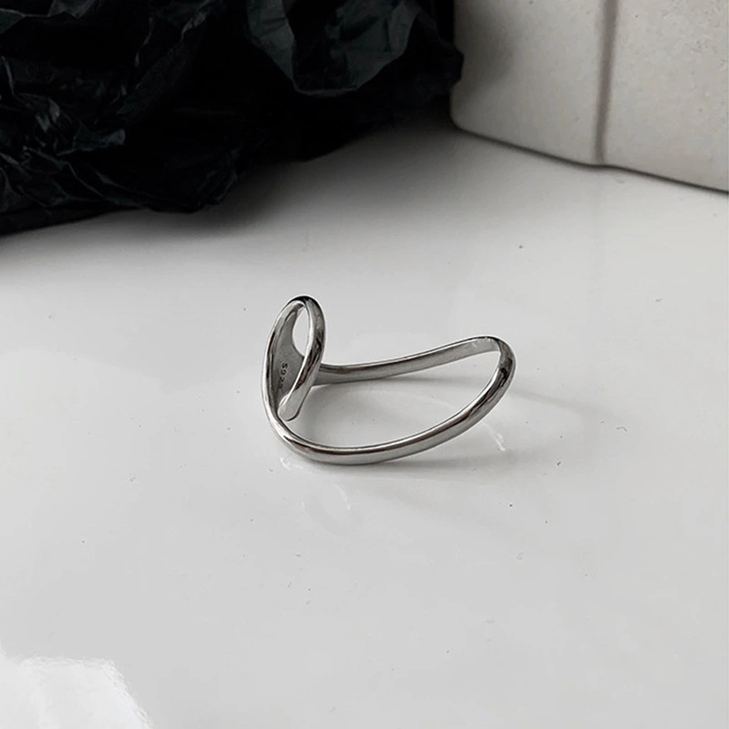 Sterling Silver Ring Geometric Irregular Female Ring