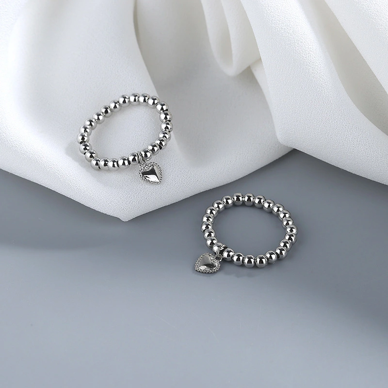 Designed Hyuna Style Elastic Love Beaded Ring