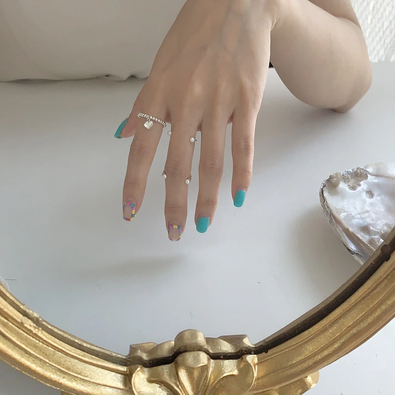 Designed Hyuna Style Elastic Love Beaded Ring
