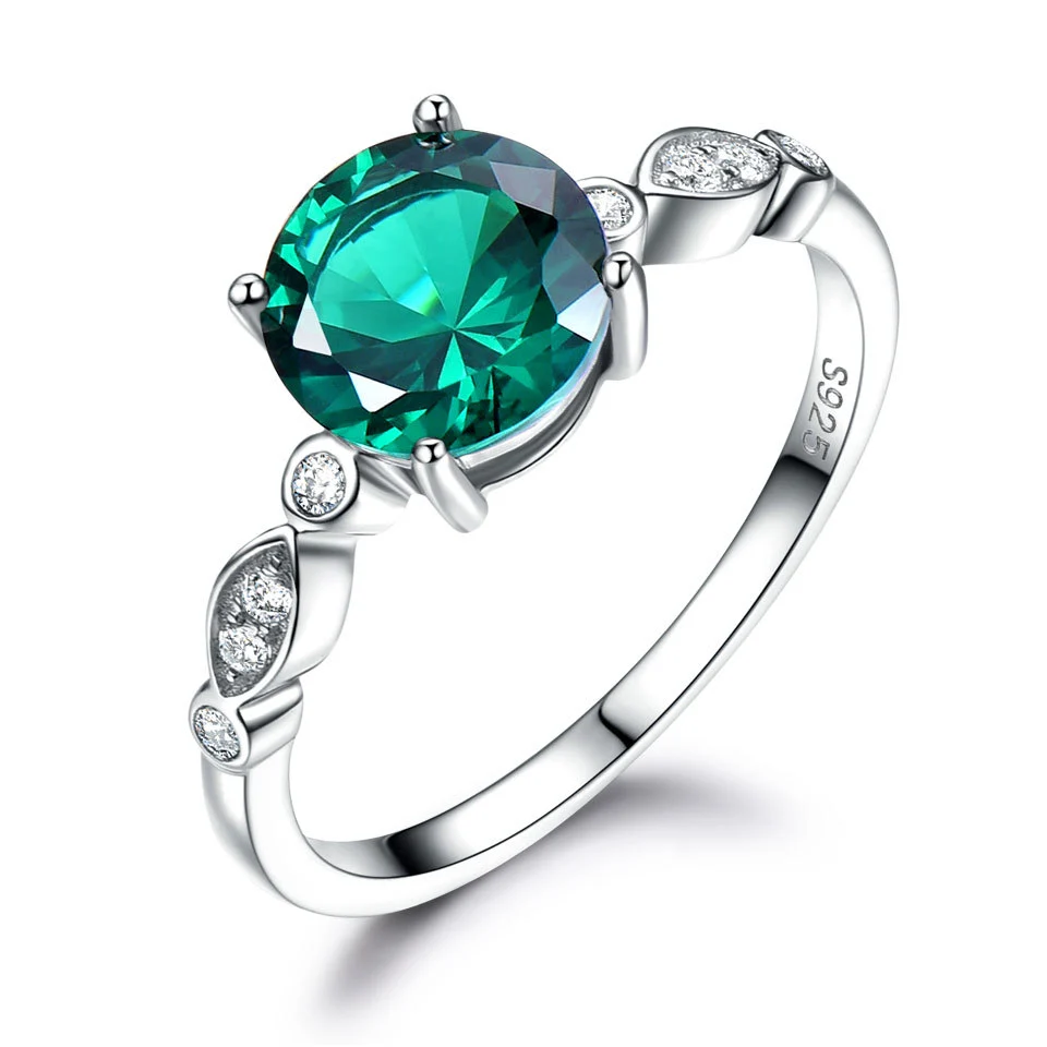 Sapphire Silver Birthstone  Female Ring Jewelry