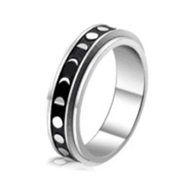 Titanium Steel Rotating Ring Stainless Steel Men's Double Rotating Ring