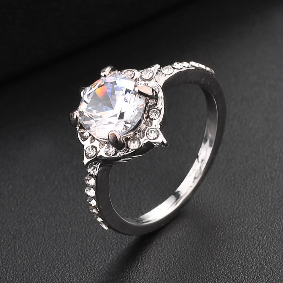 Wish Amazon Ebay AliExpress Diamond Crystal Zircon Ring