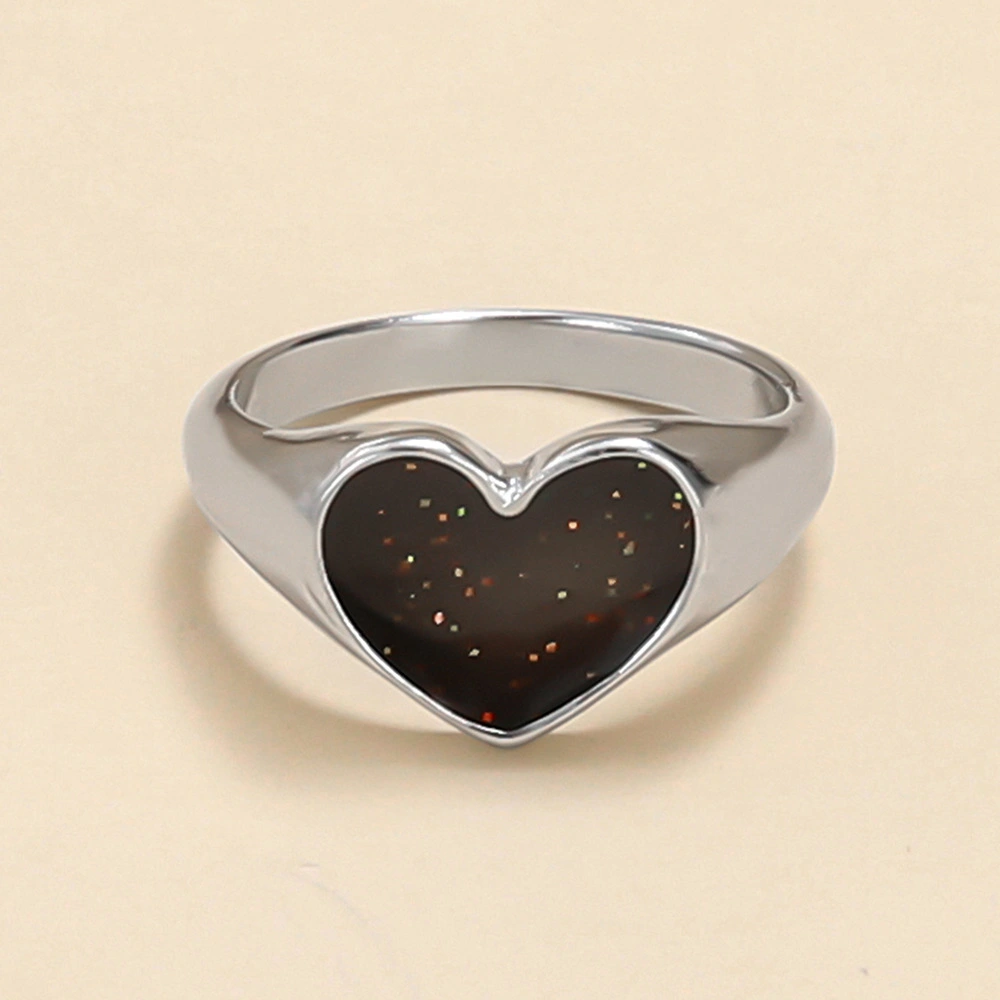 Dripping Love Heart Cold Wind Ring