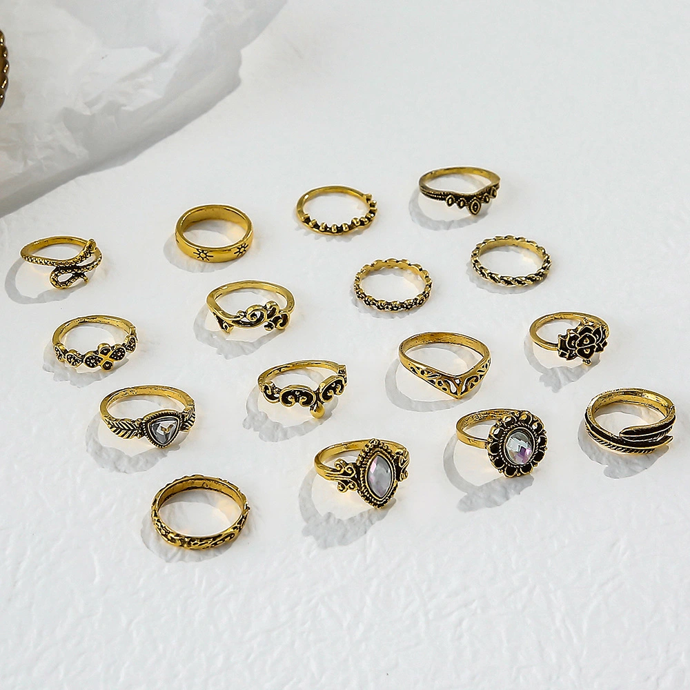 Lotus Shaped 16-Piece Combination Ring