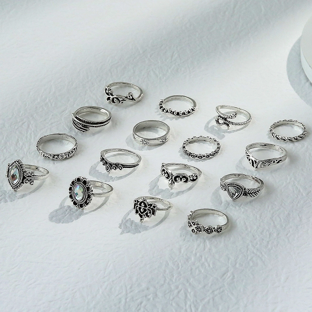 Lotus Shaped 16-Piece Combination Ring