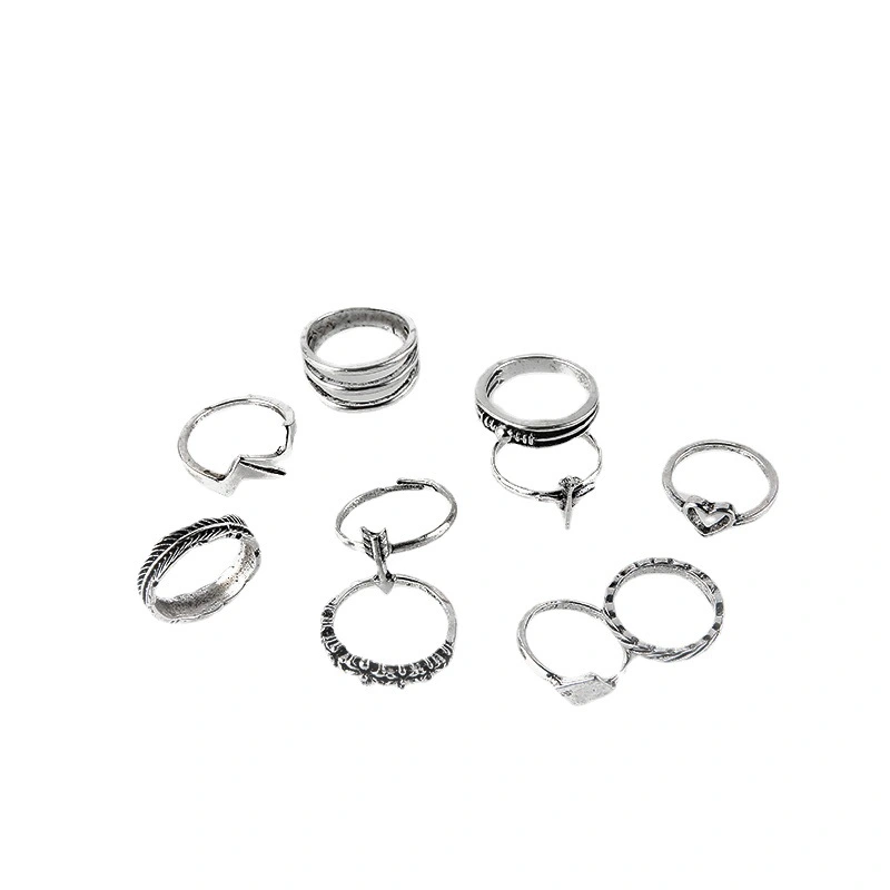 Love Airplane Ring Arrow 10 Piece Combination Set Ring