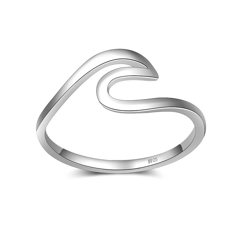 Bracelets Sterling Silver Ring Ins Irregular Wave Design Female Tail