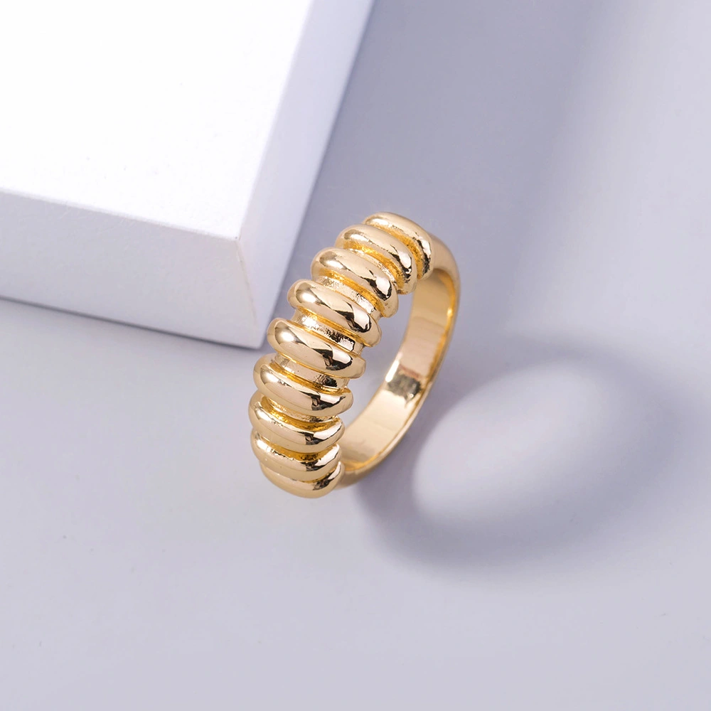 European And American Cross-border Golden Simple Fashion Horn Ring