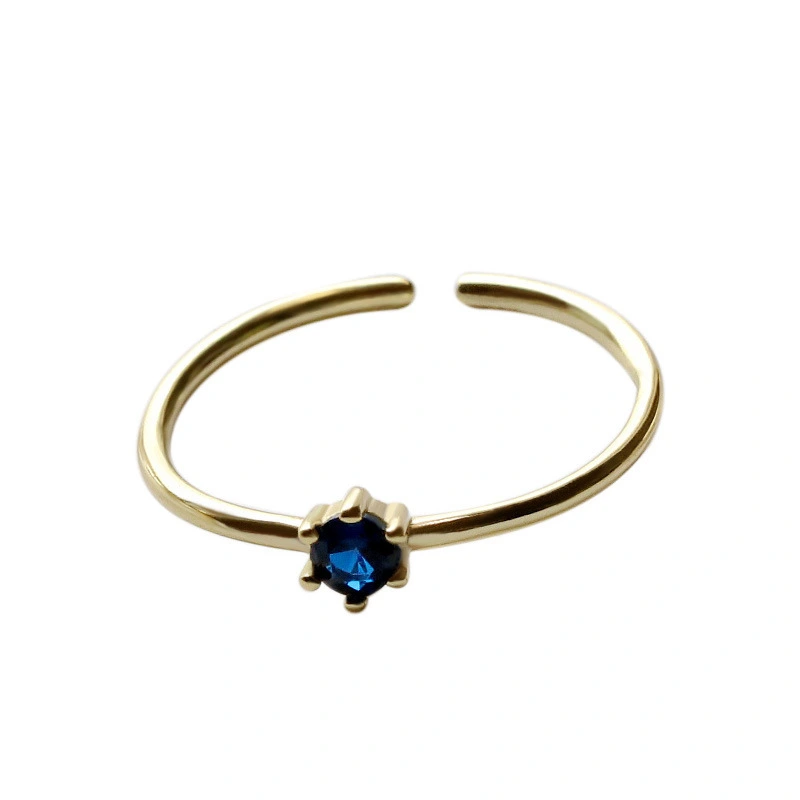 Fashionable Personality Blue Very Thin Index Finger Ring Set Combination