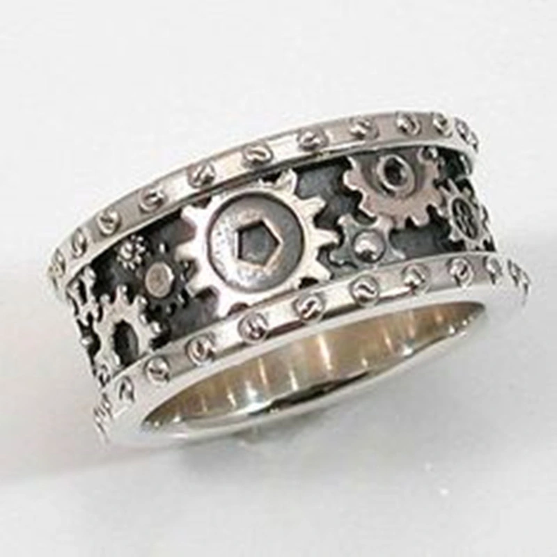 Fashion Simple Gear Copper Ring