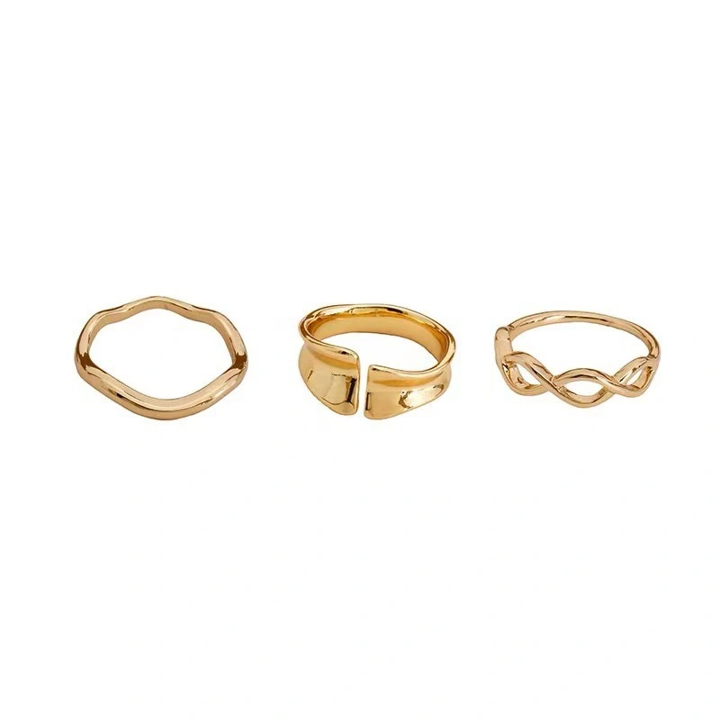 Simple And Irregular Three-piece Ring Opening With Adjustable Food