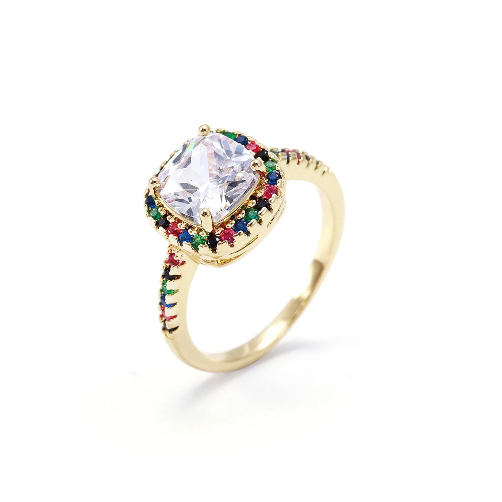 Accessories Gorgeous Mixed Color Zircon Ring Women