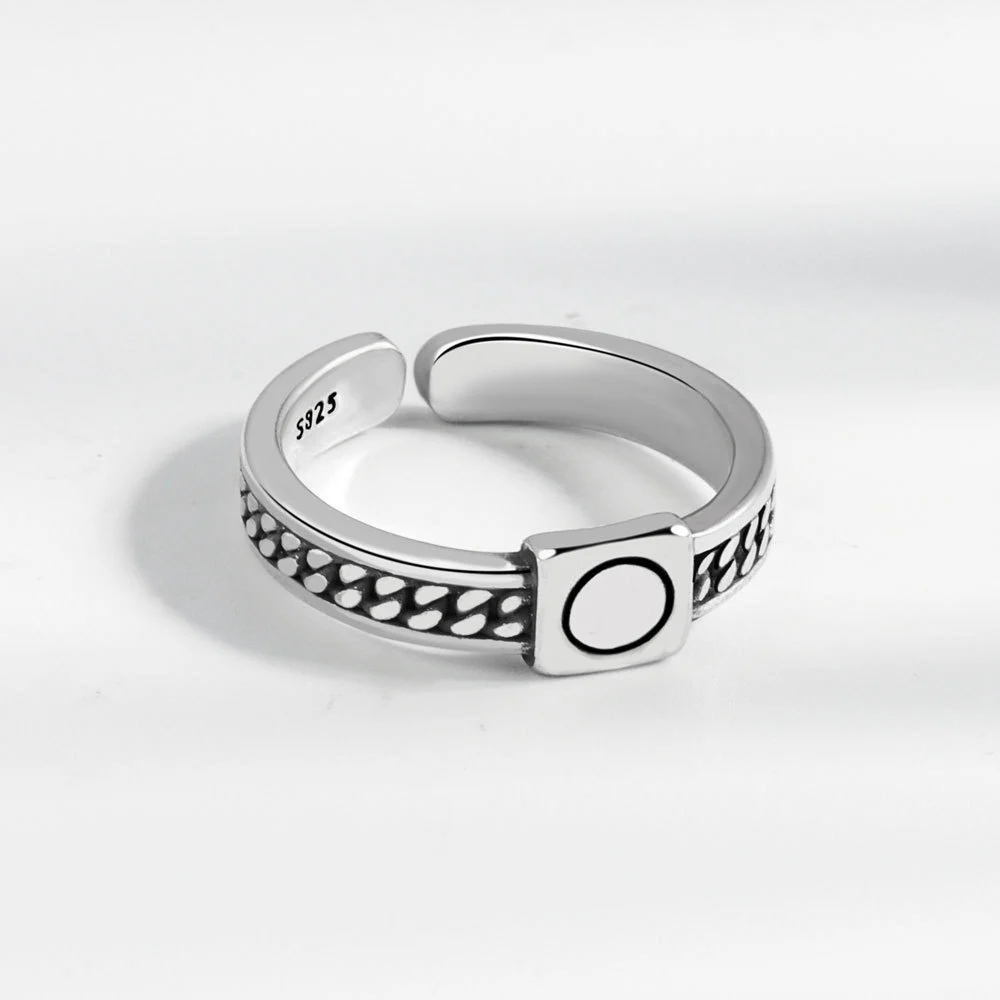 Simple Design Ins Tide Made Old Index Finger Ring