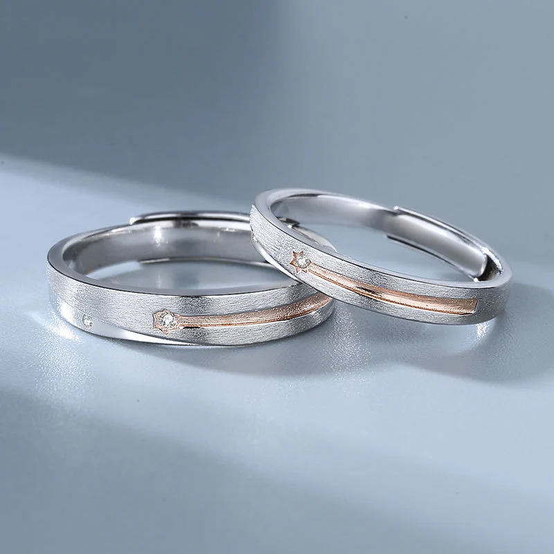 Wishing Meteor Couple Ring