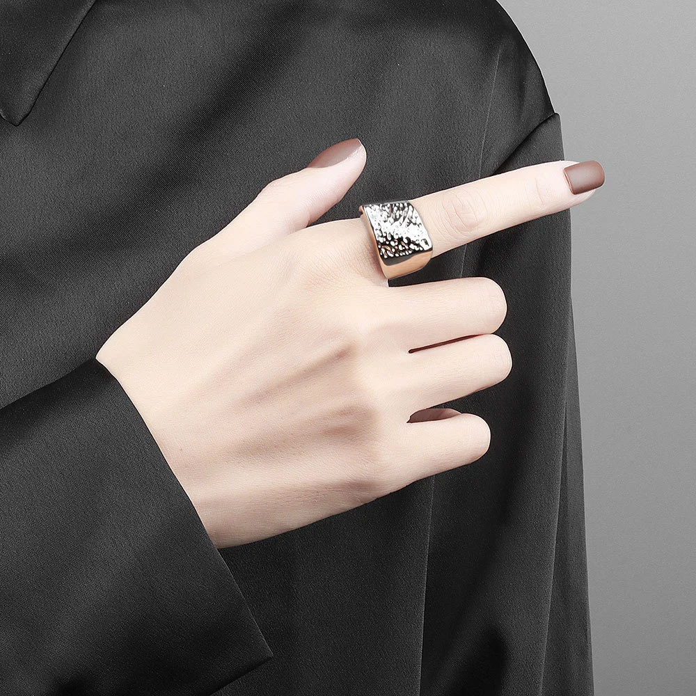 Irregular Texture Ring Female Design Ins Trendy Personality