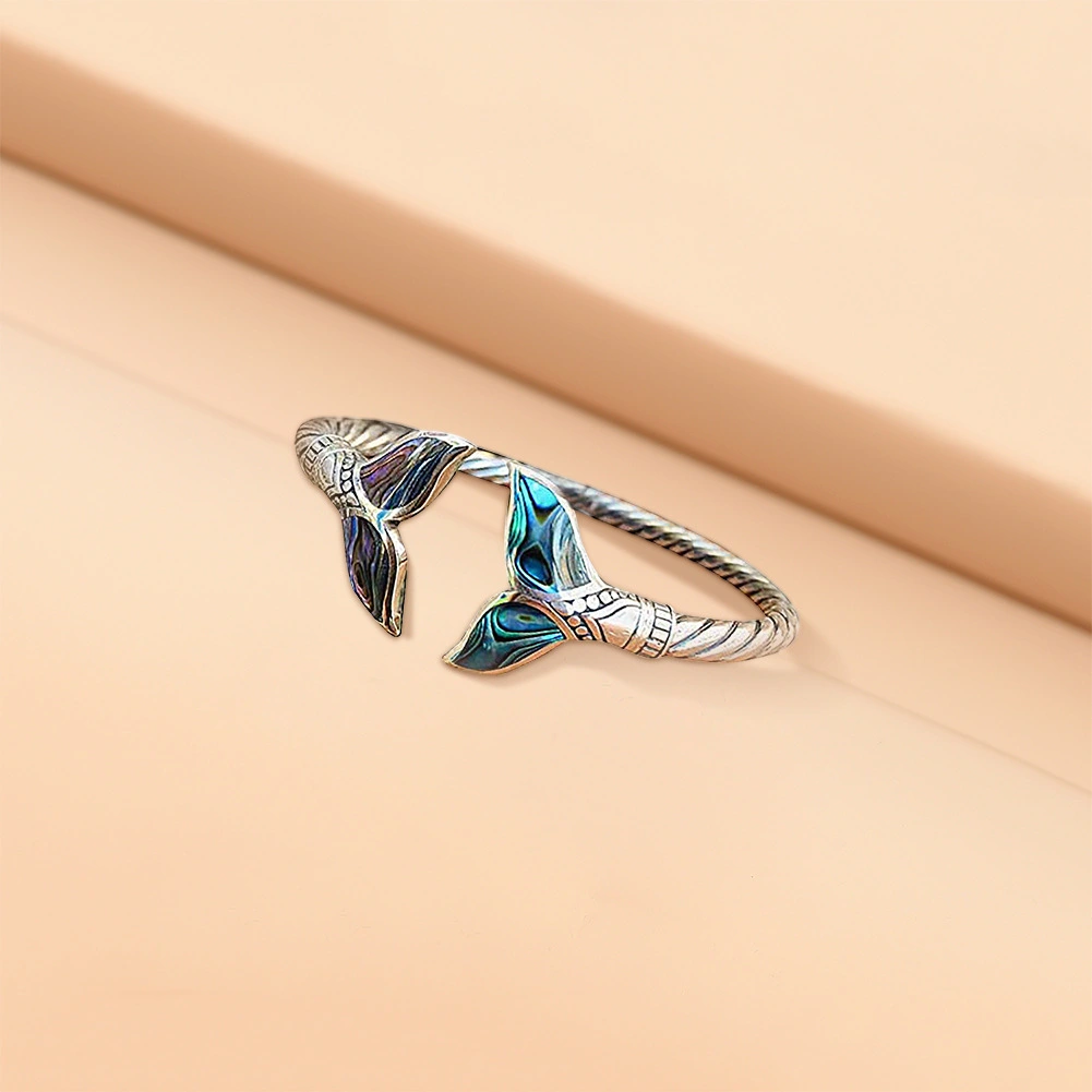 Mermaid Tail Adjustable Alloy Ring European And American Fashion Style