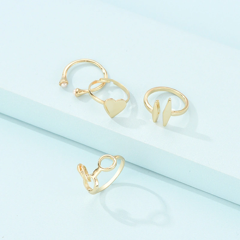 European And American Fashion Animal Shape Bunny Alloy Joint Ring