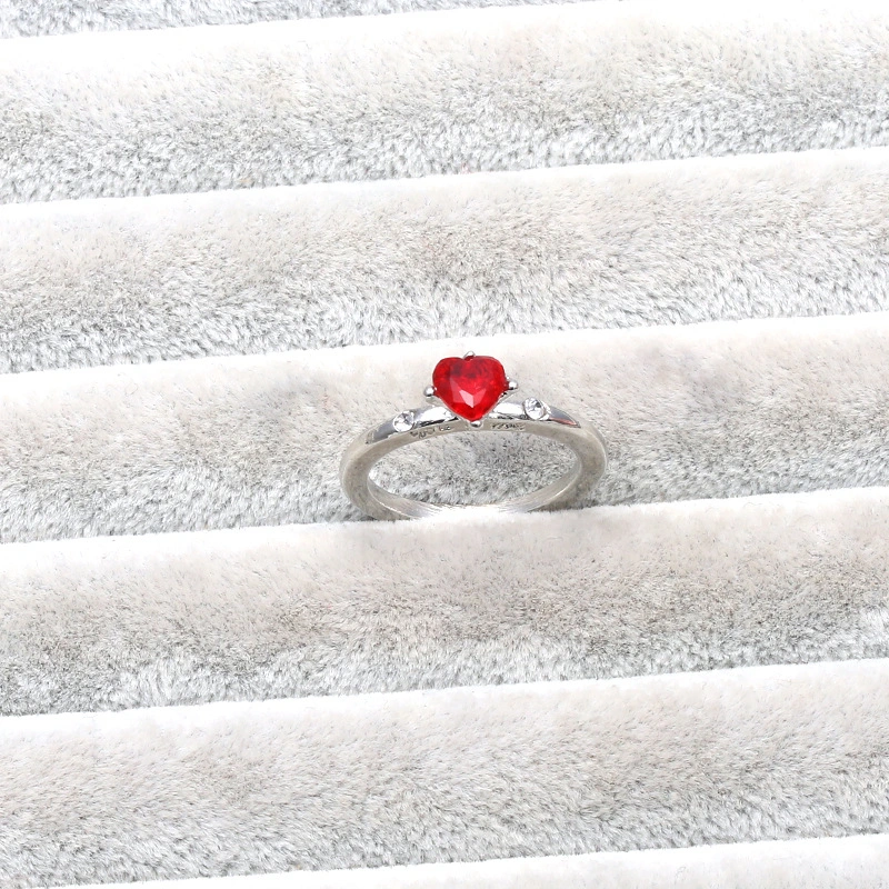 Alloy silver plated love ring
