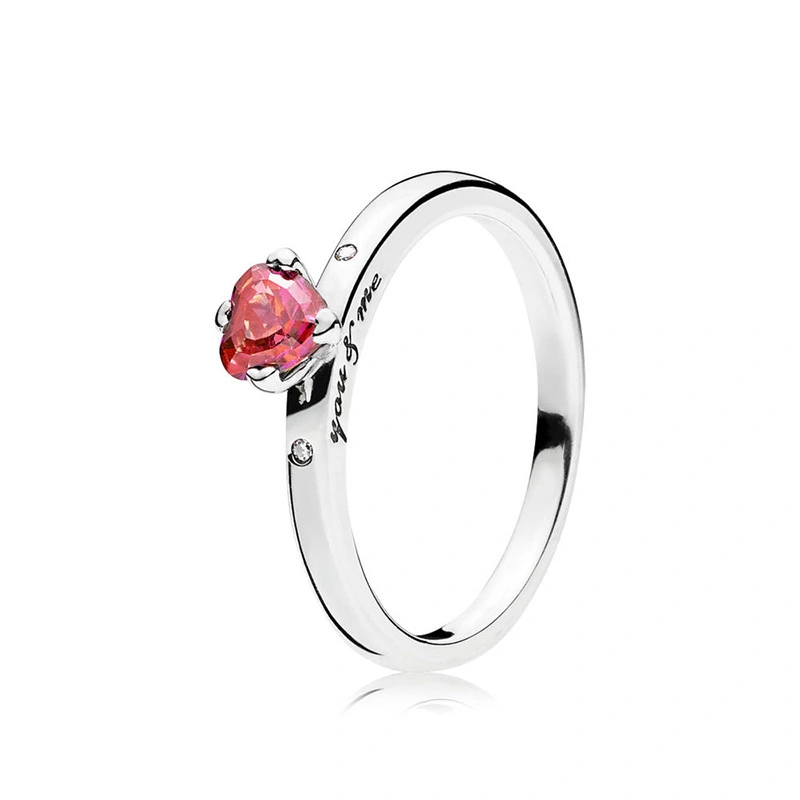 Alloy silver plated love ring