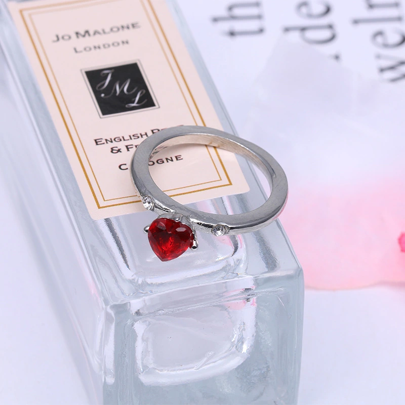 Alloy silver plated love ring