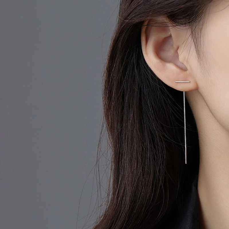 Female Long Box Chain With One-word Ear Line
