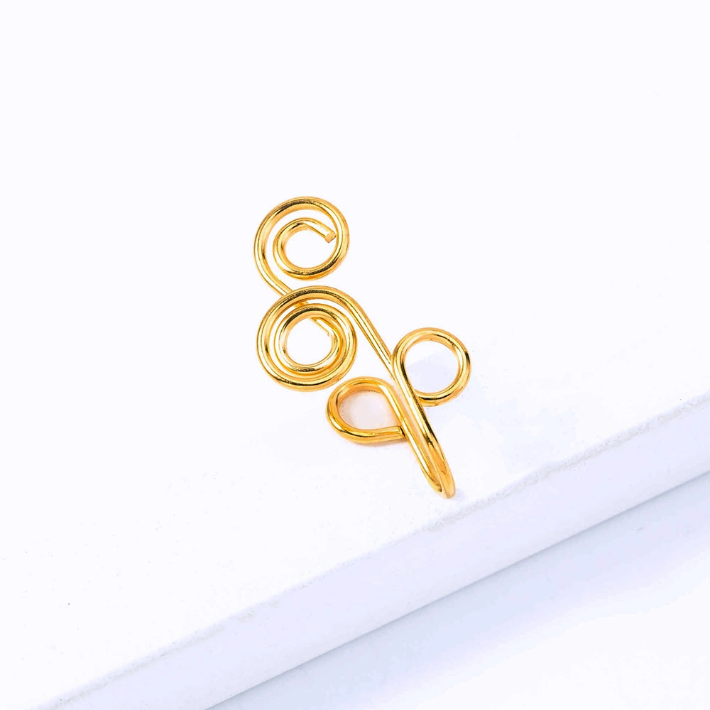 Fake Piercing Nose Nails, Exaggerated Hand-wound Piercing-free Nose Clip