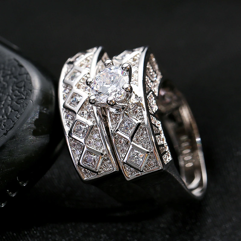 Cold Wind Zircon Ring Niche Simple Ring