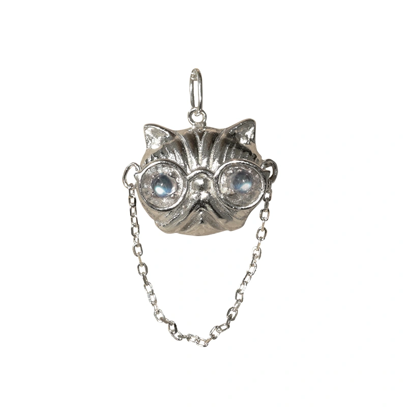 Sterling Silver Kitten Literary Cat Pendant Boutique Sweet Temperament