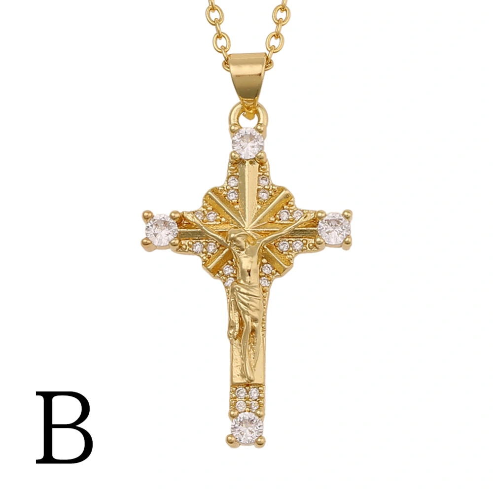 Cross Jesus Personality Cold Wind Necklace Retro