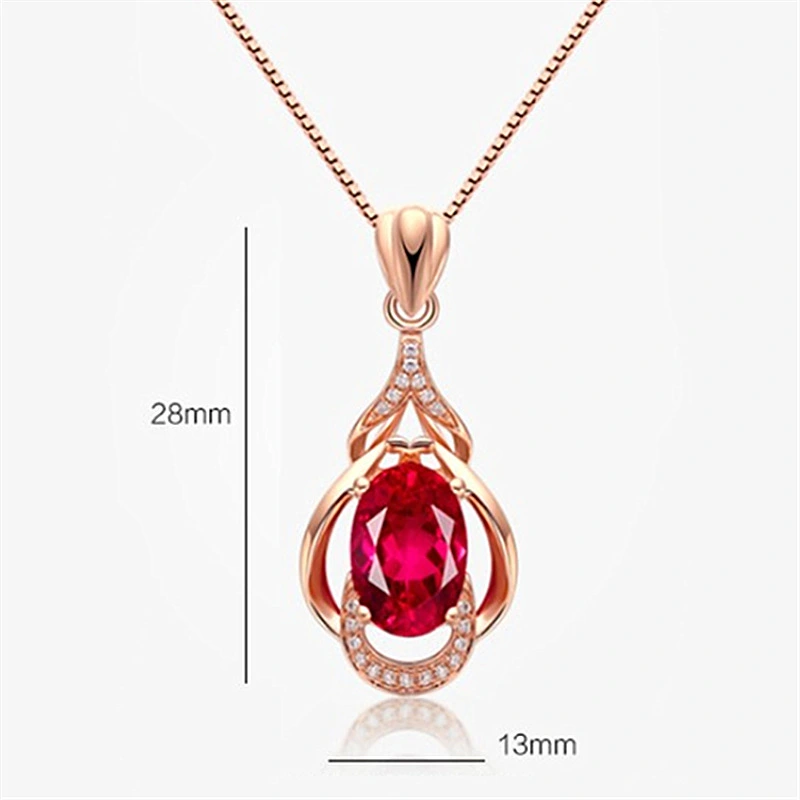 Pigeon Blood Red Tourmaline Pendant Color Gem Pendant Necklace
