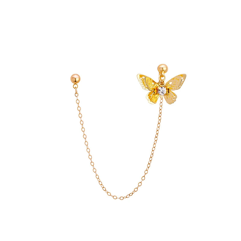 Korean Simple One-piece Butterfly Ear Clip