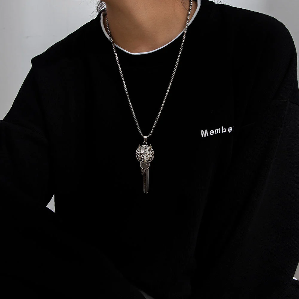 Pendant Men's Necklace Women's Trendy Long Sweater Chain Sweater