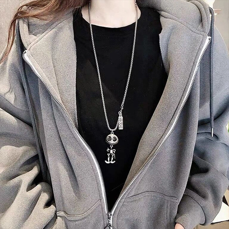 Clothes Ornaments Couple Men And Women Chain Titanium Steel Necklace