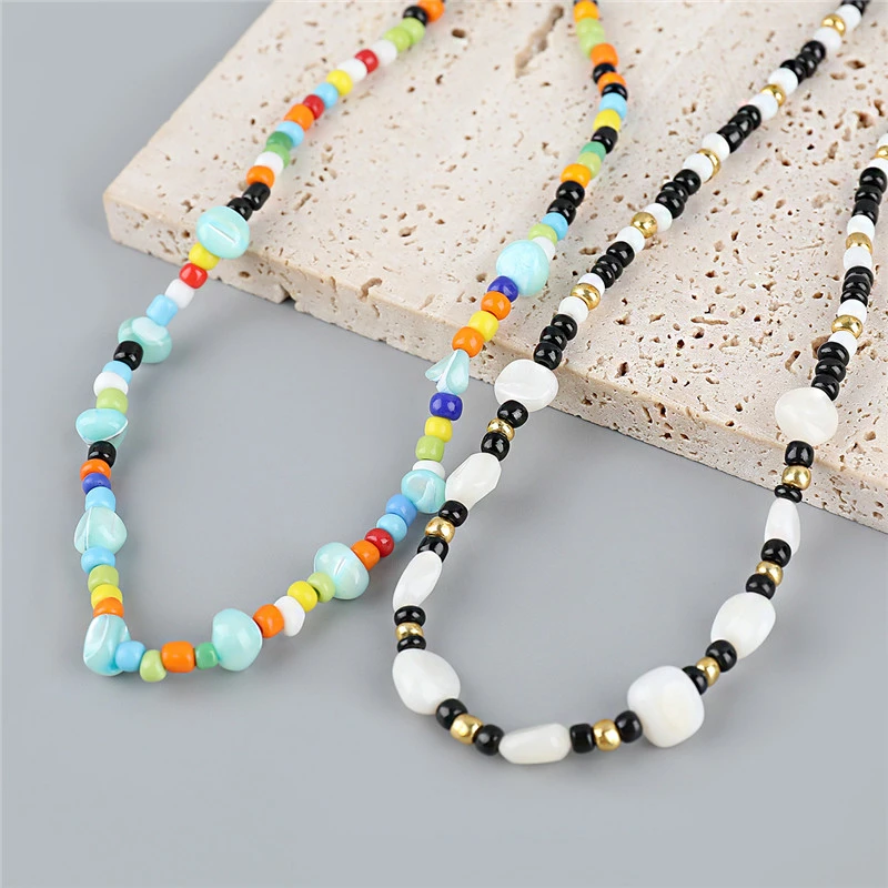 Fashion Ethnic Style Colored Resin Alloy Necklace Bohemia