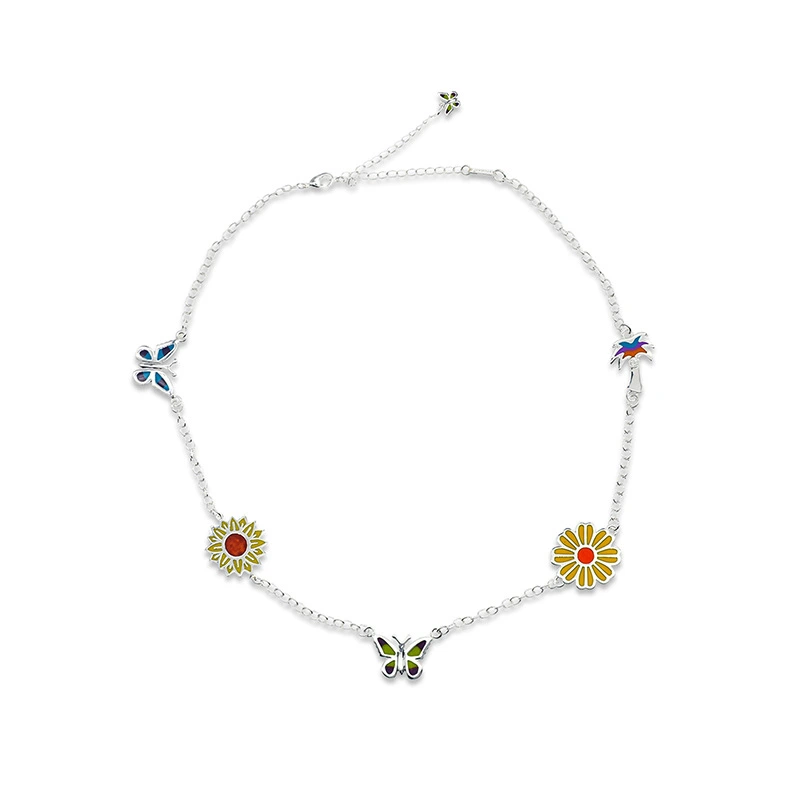 Sing Street Pearl Butterfly Daisy Necklace Wild