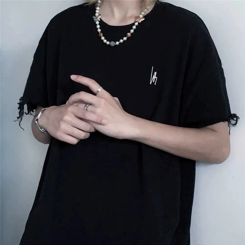 Hip Hop Necklace Stitching Unisex Clavicle Chain