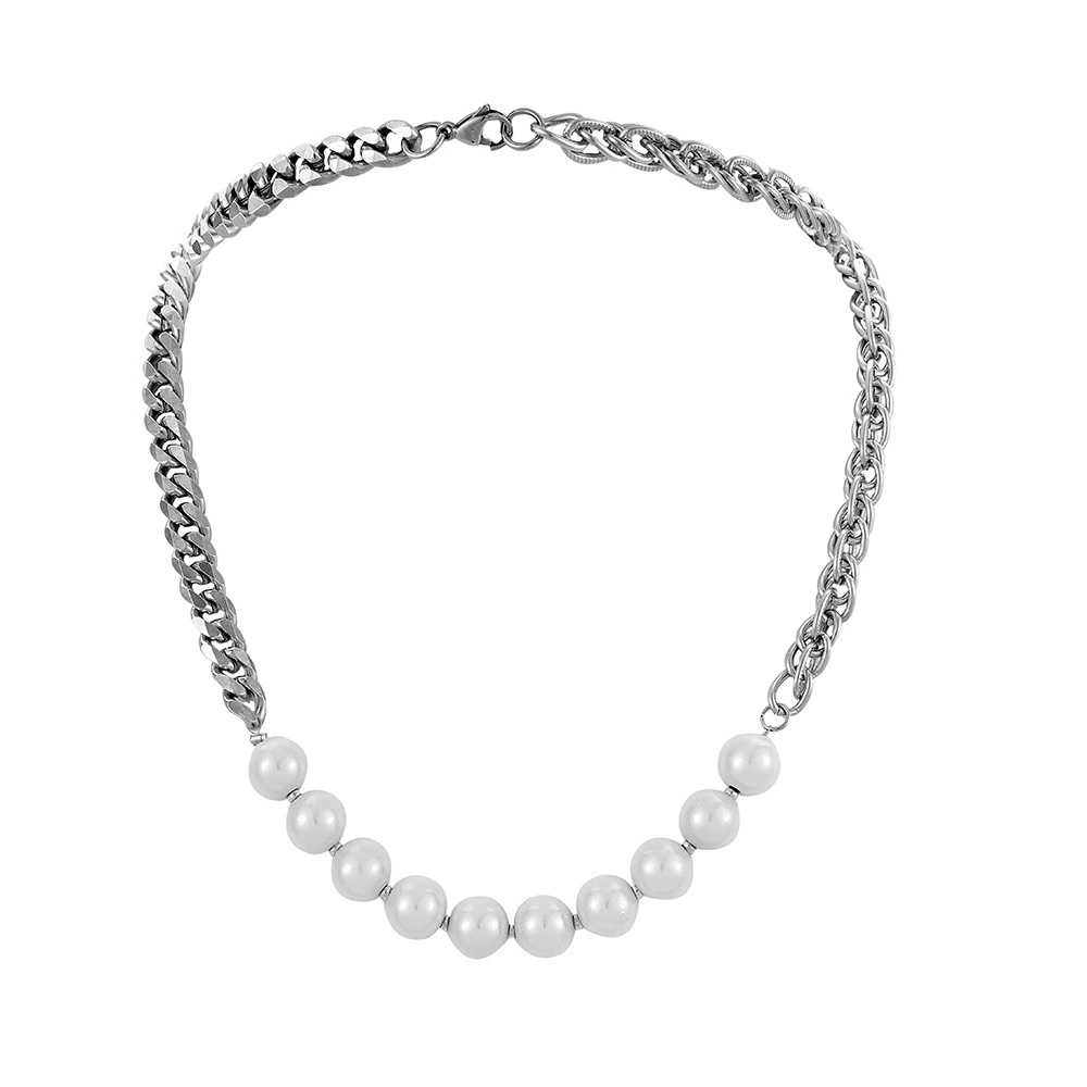 Cross-border Trend Personality Stainless Steel High Street Reflective Pearl