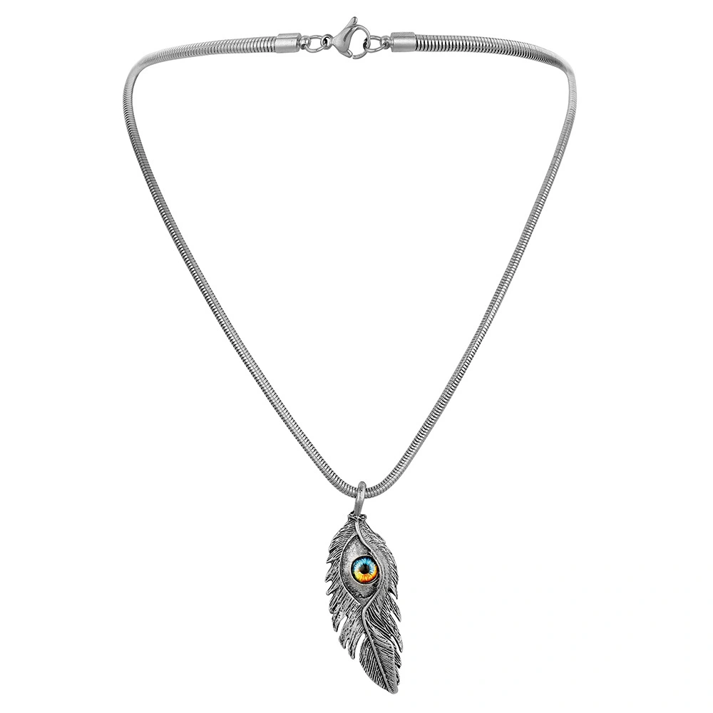 Wing Stainless Steel Pendant Titanium Steel Vintage Feather Necklace