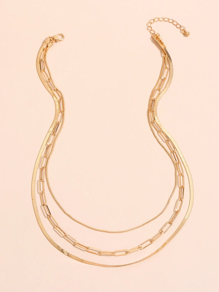 Simple And Fashionable Solid Color Metal Irregular Clavicle Chain